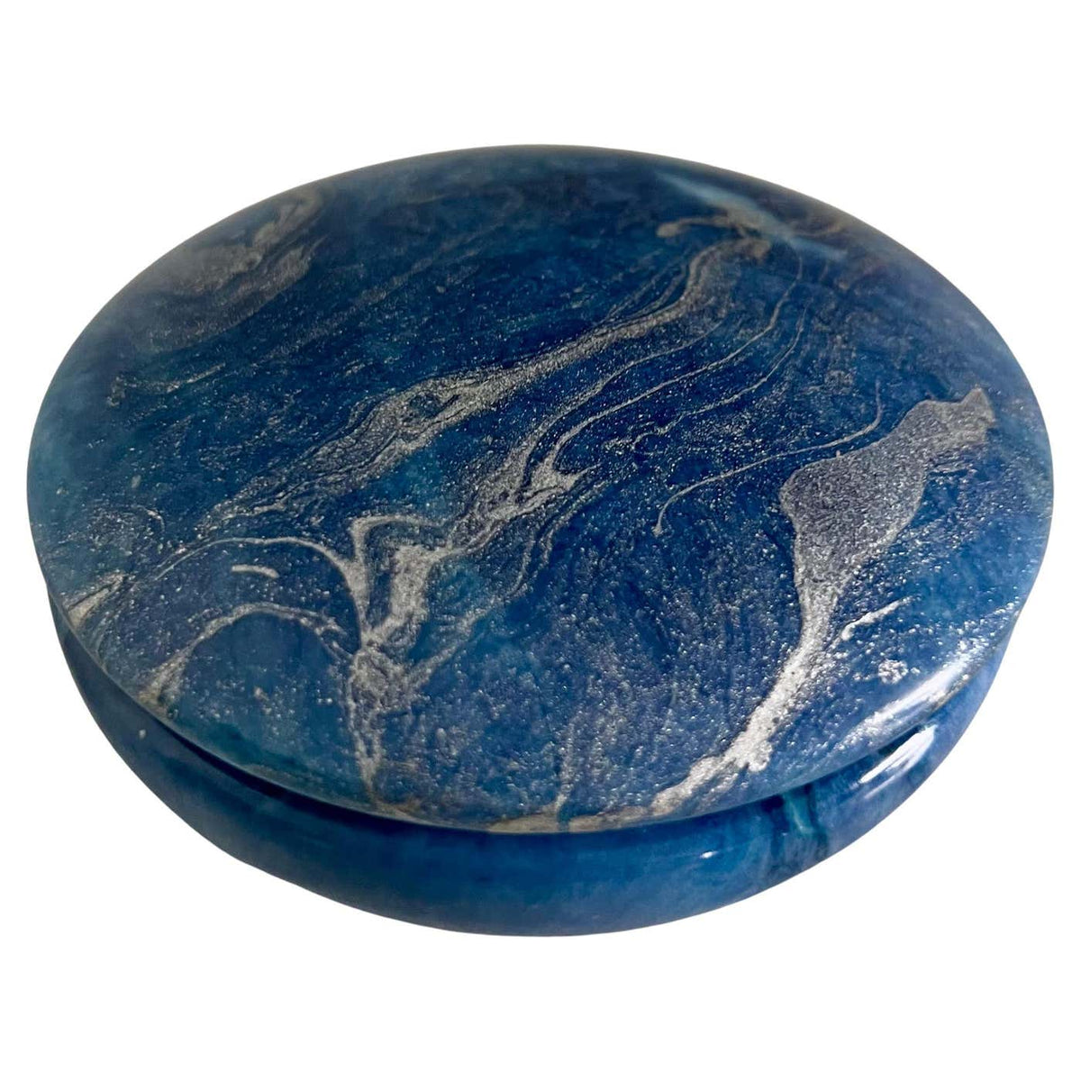 Blue Alabaster Box with Sliding Attached Round Lid – DarrenRansdellDesign