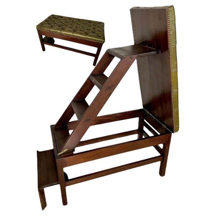 19th C. Regency Metamorphic Library Steps – DarrenRansdellDesign